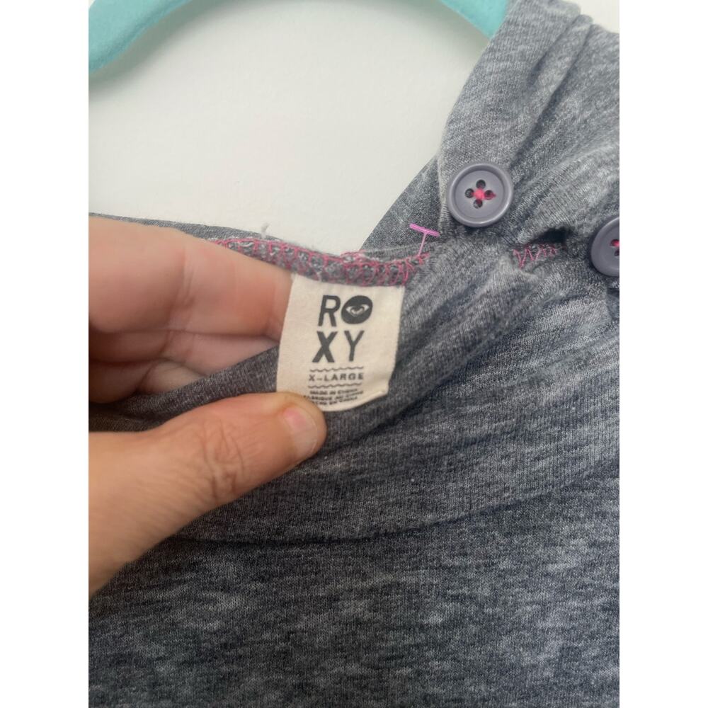 Y2K Roxy Gray and Pink Hoodie Sz XL - Picture 3 of 14
